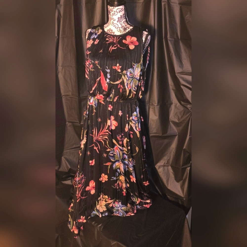 Floral Black Dress